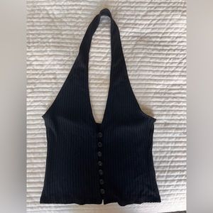 Reformation Knitted, Buttoned Black Tank top - Small